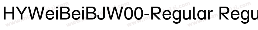 HYWeiBeiBJW00-Regular Regular字体转换